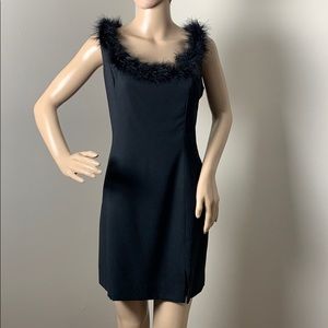 VINTAGE HOLIDAY DRESS! HP X2!🌟 Boa Adorned AJ Bari Little Black Dress